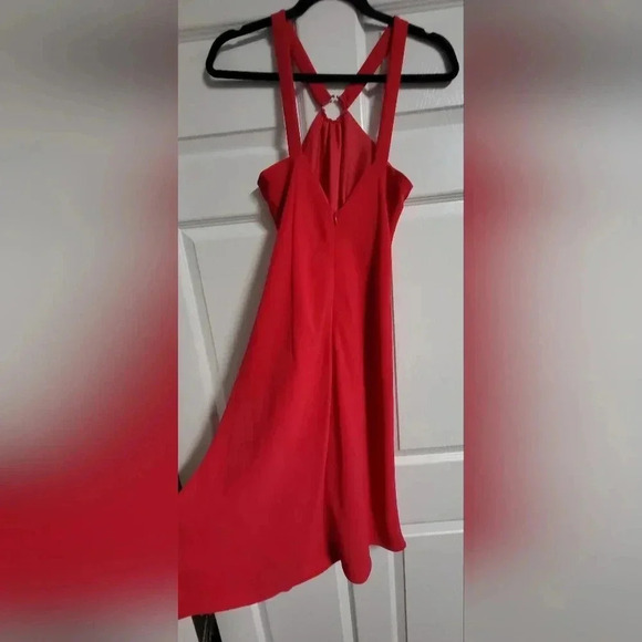 Evan Picone Formal Dress - EUC - Size 6, Fully Lined, Halter Neck, Hot Pink - Picture 5 of 8